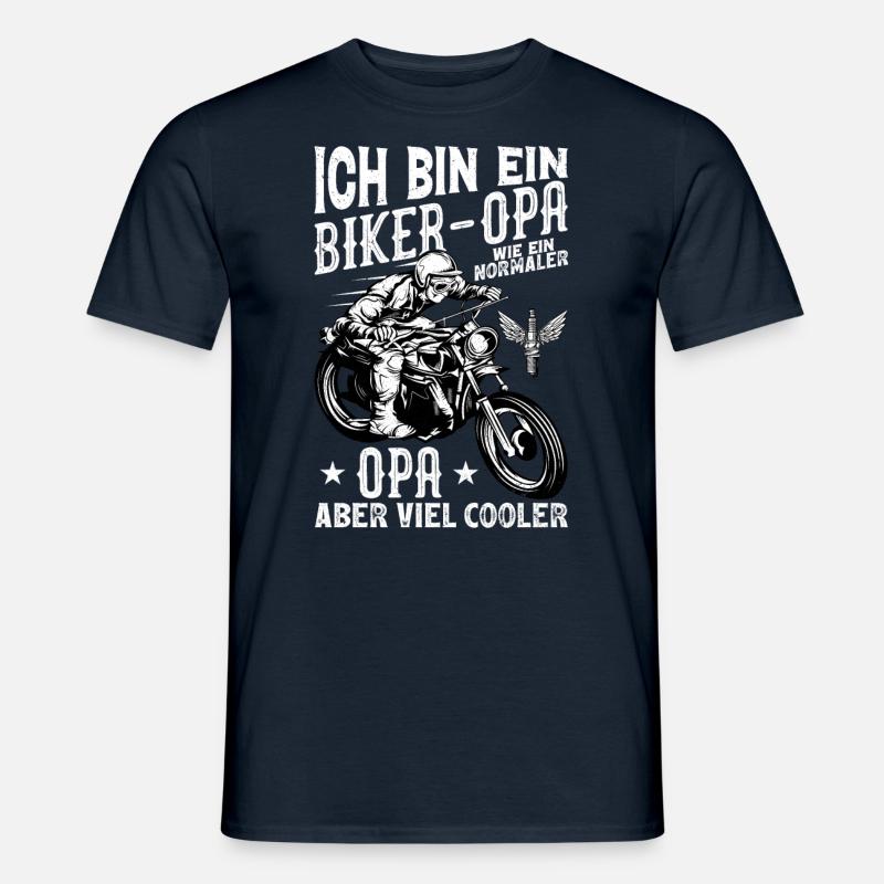 Biker Opa - Ich bin ein Cooler Biker Opa - Männer T-Shirt - Navy