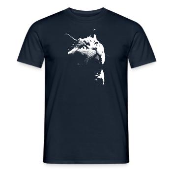 British Shorthair Cat - Men's T-Shirt - navy - Front - AI Model Male 178 light (178cm)