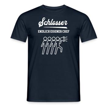 Schlosser Chef Selbstständigkeit Schlosserei - Männer T-Shirt - Navy - Vorne - AI Model Male 178 light (178cm)