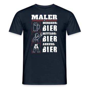 Mon quotidien de peintre - T-shirt homme - marine - Devant - AI Model Male 178 light (178cm)