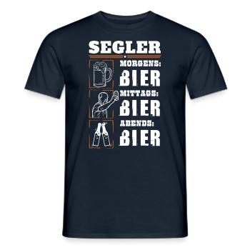 My daily routine as a sailor - Men's T-Shirt - navy - Front - AI Model Male 178 light (178cm)