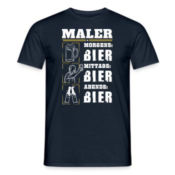Mon quotidien en tant que peintre - T-shirt homme - marine - Devant - AI Model Male 178 light (178cm)