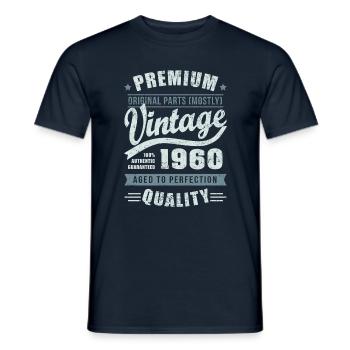 Geburtstag 1960 - Männer T-Shirt - Navy - Vorne - AI Model Male 178 light (178cm)