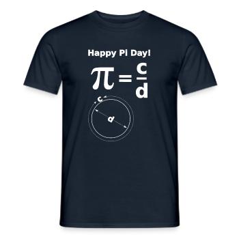 Mathe Pi - T-shirt homme - marine - Devant - AI Model Male 178 light (178cm)