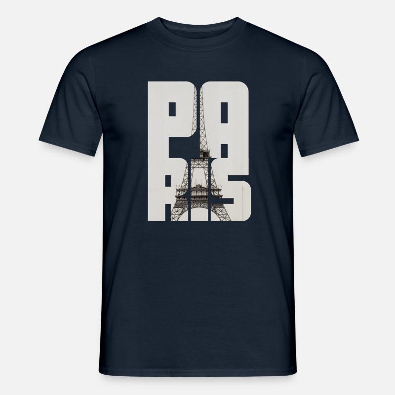 Tour eiffel paris - T-shirt homme - marine