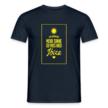 Ibiza Spruch - Männer T-Shirt - Navy - Vorne - AI Model Male 178 light (178cm)