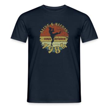 40. Geburtstag Vivant et dynamique depuis 10/1984 - T-shirt homme - marine - Devant - AI Model Male 178 light (178cm)