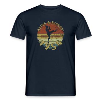 70. Geburtstag Vivant depuis 10/1954 - T-shirt homme - marine - Devant - AI Model Male 178 light (178cm)