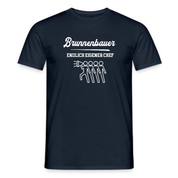 Brunnenbauer Endlich Eigener Chef Brunnenbau - Männer T-Shirt - Navy - Vorne - AI Model Male 178 light (178cm)