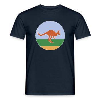 kangourou - T-shirt homme - marine - Devant - AI Model Male 178 light (178cm)