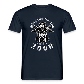 16. Geburtstag : à fond depuis 10/2008 - T-shirt homme - marine - Devant - AI Model Male 178 light (178cm)