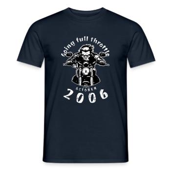 18. Geburtstag : à fond depuis 10/2006 - T-shirt homme - marine - Devant - AI Model Male 178 light (178cm)