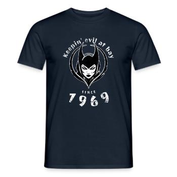 55. Geburtstag Keepin evil at bay since 1969 - Men's T-Shirt - navy - Front - AI Model Male 178 light (178cm)