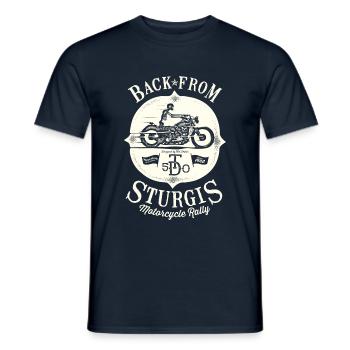 Back From Sturgis - Men's T-Shirt - navy - Front - AI Model Male 178 light (178cm)