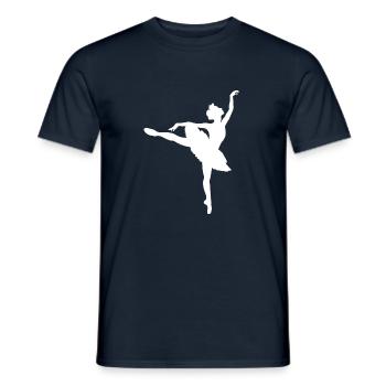 Ballerina Ballet Shirt Geschenk - Männer T-Shirt - Navy - Vorne - AI Model Male 178 light (178cm)