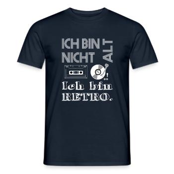 Ich bin nicht alt ich bin retro - Männer T-Shirt - Navy - Vorne - AI Model Male 178 light (178cm)