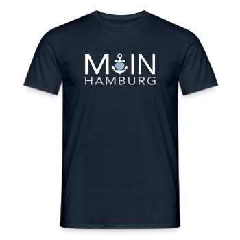 Moin Hamburg - Männer T-Shirt - Navy - Vorne - AI Model Male 178 light (178cm)