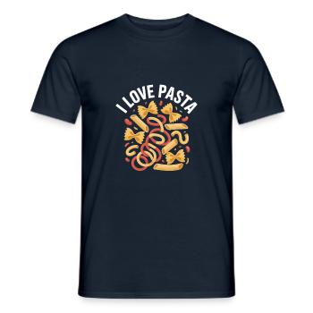 I Love Pasta Celebration für Feinschmecker und - Männer T-Shirt - Navy - Vorne - AI Model Male 178 light (178cm)