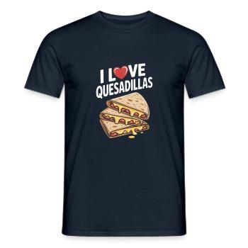Ich liebe Quesadillas Stapel mit geschmolzenem Käse - Männer T-Shirt - Navy - Vorne - AI Model Male 178 light (178cm)