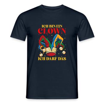 Clown I May L’artiste de cirque Idée de clown de cirque - T-shirt homme - marine - Devant - AI Model Male 178 light (178cm)