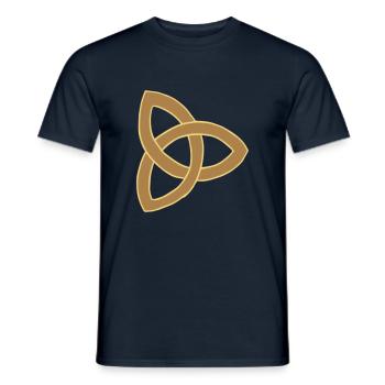 Color Customizable Celtic Triquetra Symbol Gift - Men's T-Shirt - navy - Front - AI Model Male 178 light (178cm)