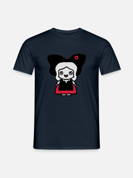 dessin femme alsace style manga kawaii - T-shirt homme - marine