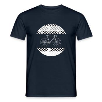 Fahrrad, Rad, Kreis, retro , vintage,rennrad - Männer T-Shirt - Navy - Vorne - AI Model Male 178 light (178cm)