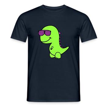 Cool Dino - Männer T-Shirt - Navy - Vorne - AI Model Male 178 light (178cm)