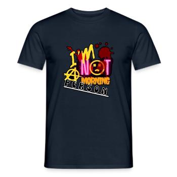Je ne suis pas une personne du matin - T-shirt homme - marine - Devant - AI Model Male 178 light (178cm)