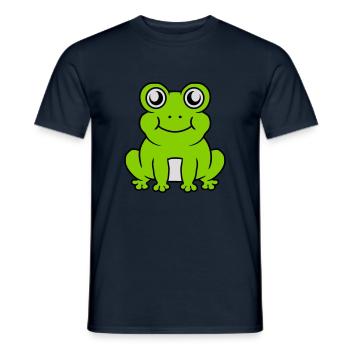 Petite grenouille douce assise - T-shirt homme - marine - Devant - AI Model Male 178 light (178cm)