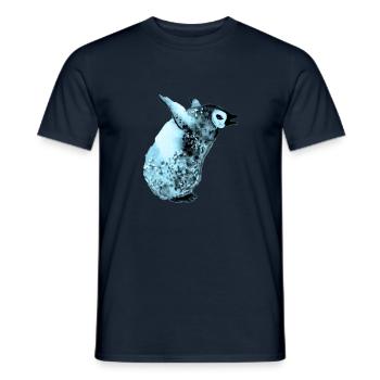 bébé pingouin bleu en pleurs - T-shirt homme - marine - Devant - AI Model Male 178 light (178cm)