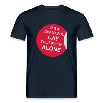 leave me alone day - Männer T-Shirt - Navy - Vorne - AI Model Male 178 light (178cm)