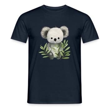 Cuddly Cub Charm: Baby Koala Tee - Men's T-Shirt - navy - Front - AI Model Male 178 light (178cm)