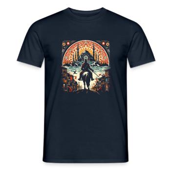 Osmanischer Krieger - Eroberung von Istanbul 1453 - Männer T-Shirt - Navy - Vorne - AI Model Male 178 light (178cm)