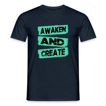 L’innovation continue Illumination - T-shirt homme - marine - Devant - AI Model Male 178 light (178cm)