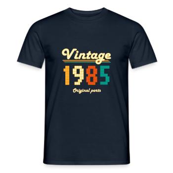 Vintage 1985 - T-shirt homme - marine - Devant - AI Model Male 178 light (178cm)