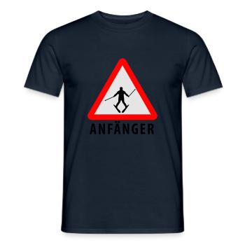 Ski Anfänger - Men's T-Shirt - navy - Front - AI Model Male 178 light (178cm)