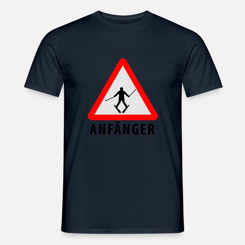 Ski Anfänger - Männer T-Shirt - Navy