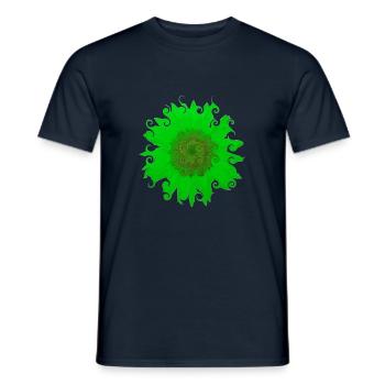 Sonnenblume - Männer T-Shirt - Navy - Vorne - AI Model Male 178 light (178cm)