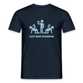 Last Man Standing (Binge Drinking Party) - Men's T-Shirt - navy - Front - AI Model Male 178 light (178cm)