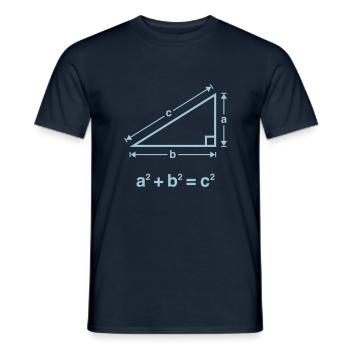 Pythagorean Theorem (Mathematics) - Men's T-Shirt - navy - Front - AI Model Male 178 light (178cm)