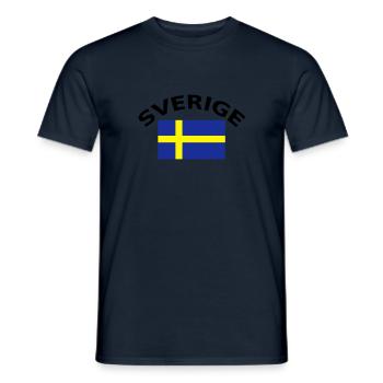 Sverige, la Suède, la Suède, drapeau, drapeau - T-shirt homme - marine - Devant - AI Model Male 178 light (178cm)