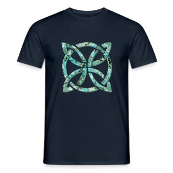 noeud celtique 10 e 247 - T-shirt homme - marine - Devant - AI Model Male 178 light (178cm)