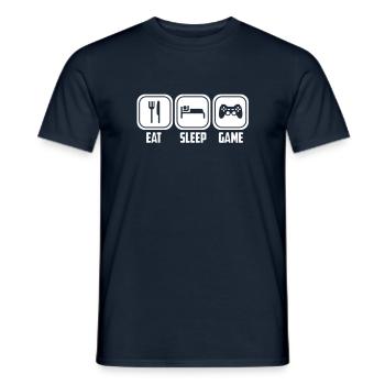 eat sleep game - Männer T-Shirt - Navy - Vorne - AI Model Male 178 light (178cm)
