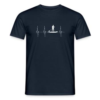 SUP Heartbeat stand up paddling - T-shirt homme - marine - Devant - AI Model Male 178 light (178cm)