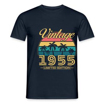 1955 Vintage Retro Geburtstagsgeschenk - Männer T-Shirt - Navy - Vorne - AI Model Male 178 light (178cm)