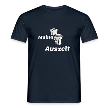 Toilette WC Auszeit Witz Töpfchen Klo - Männer T-Shirt - Navy - Vorne - AI Model Male 178 light (178cm)
