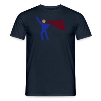 Yet another super hero - 3 Color Vector - Men's T-Shirt - navy - Front - AI Model Male 178 light (178cm)