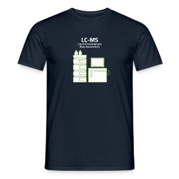 LCMS Flüssigkeitschromatographie Massenspektrometrie - Männer T-Shirt - Navy - Vorne - AI Model Male 178 light (178cm)