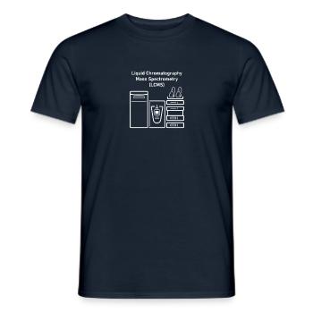 LCMS Flüssigkeitschromatographie Massenspektrometrie - Männer T-Shirt - Navy - Vorne - AI Model Male 178 light (178cm)